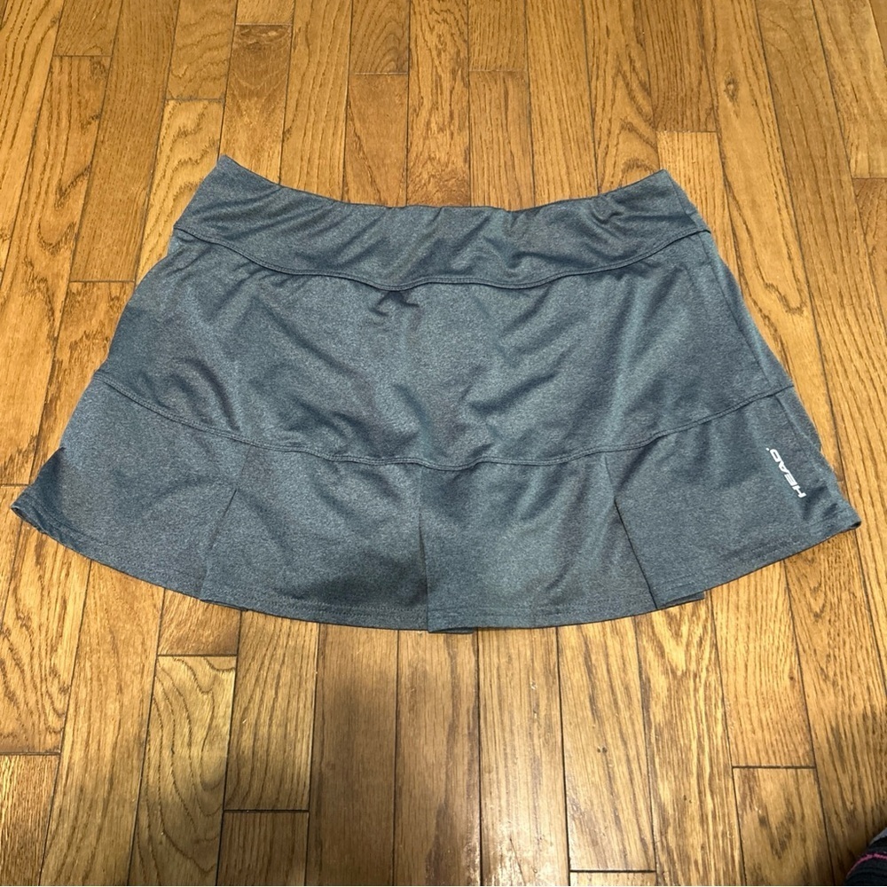 Women's Head Tennis Pickleball Skirt Gray Size Xl Pleated Skort - Picture 2 of 5
